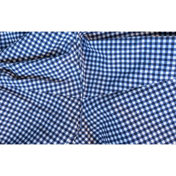 Tommy Hilfiger Stretch Career Pants 12 Blue White Gingham Check Mid Rise Cotton - Picture 7 of 12
